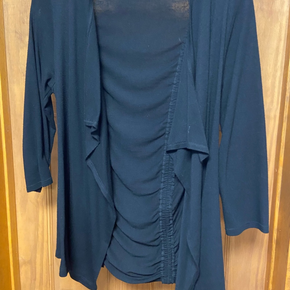Cupio Cardigian Sweater, Size Large, Black